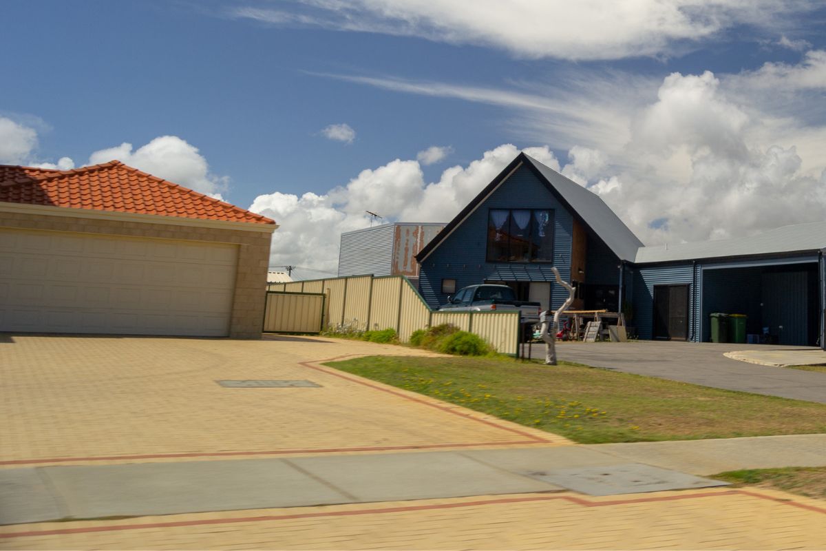 Cleaned residential driveway